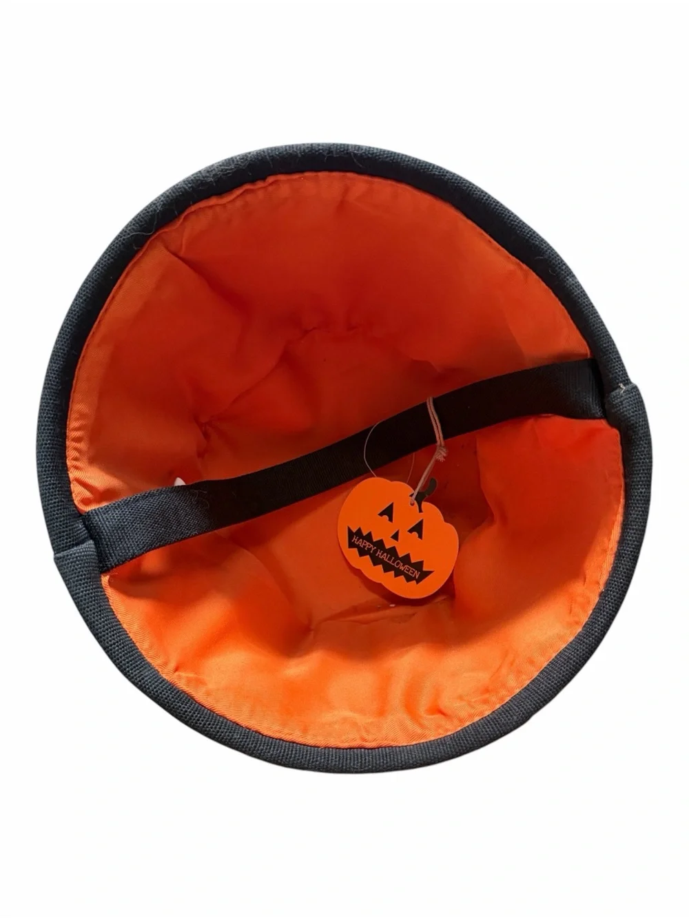 Black and Orange Halloween Trick-or-Treat Bucket